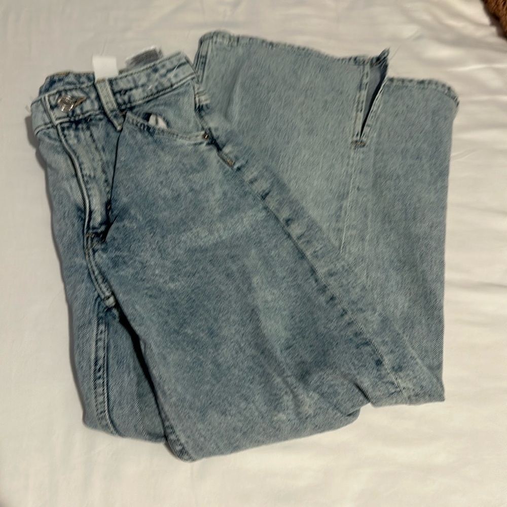 H&M wide leg jeans, high rise, size 8 kids